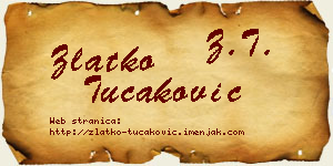 Zlatko Tucaković vizit kartica